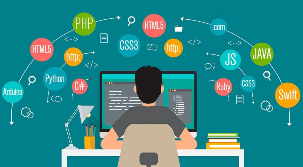 Diseño de landing page en monitor de escritorio